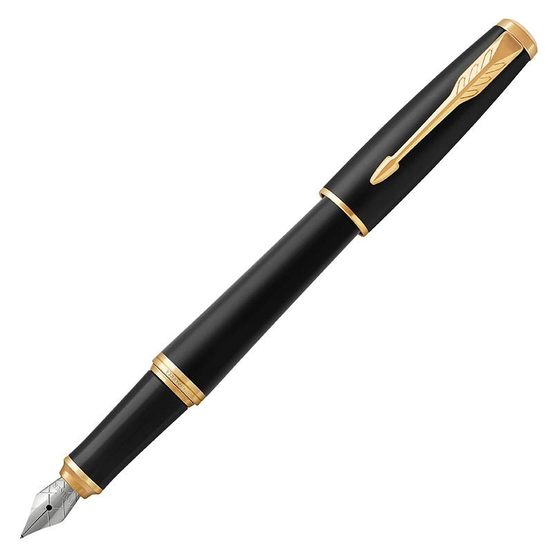 Nalivno pero parker urban črno-zlat