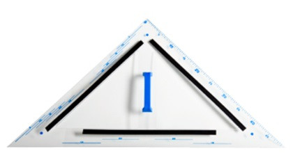 Ravnilo trikotnik za šolsko tablo 45 stopinj brez magneta