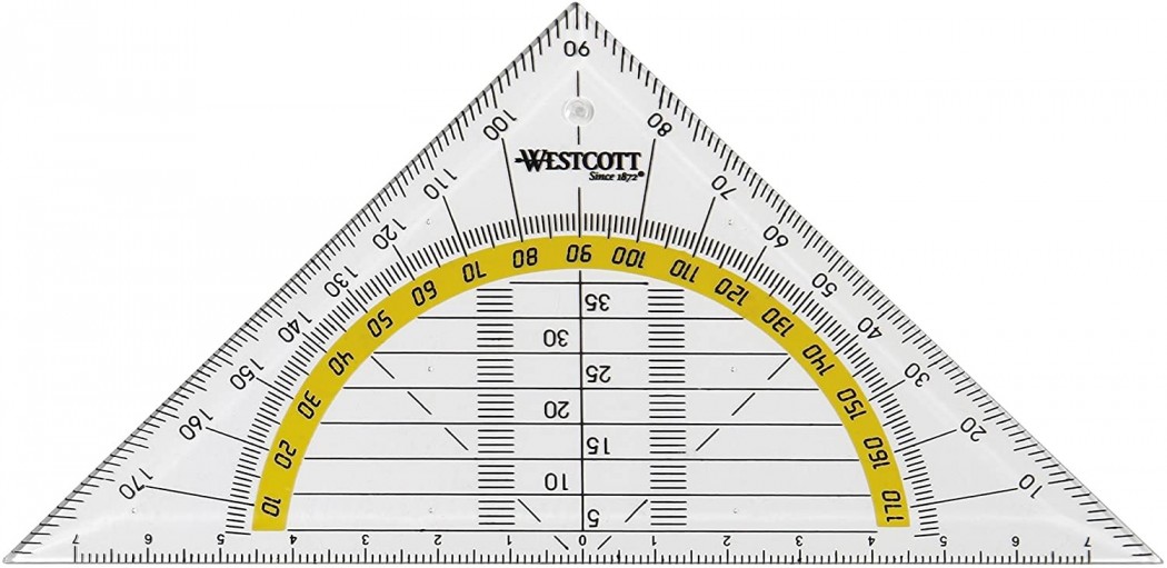 Ravnilo trikotnik geo westcott 14cm e-10130 00