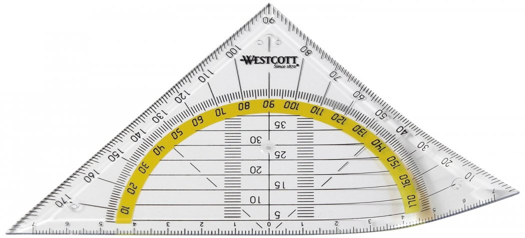 Ravnilo trikotnik geo flex westcott e-10132 bp blister