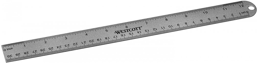 Ravnilo kovinsko westcott 30cm e-14176 00