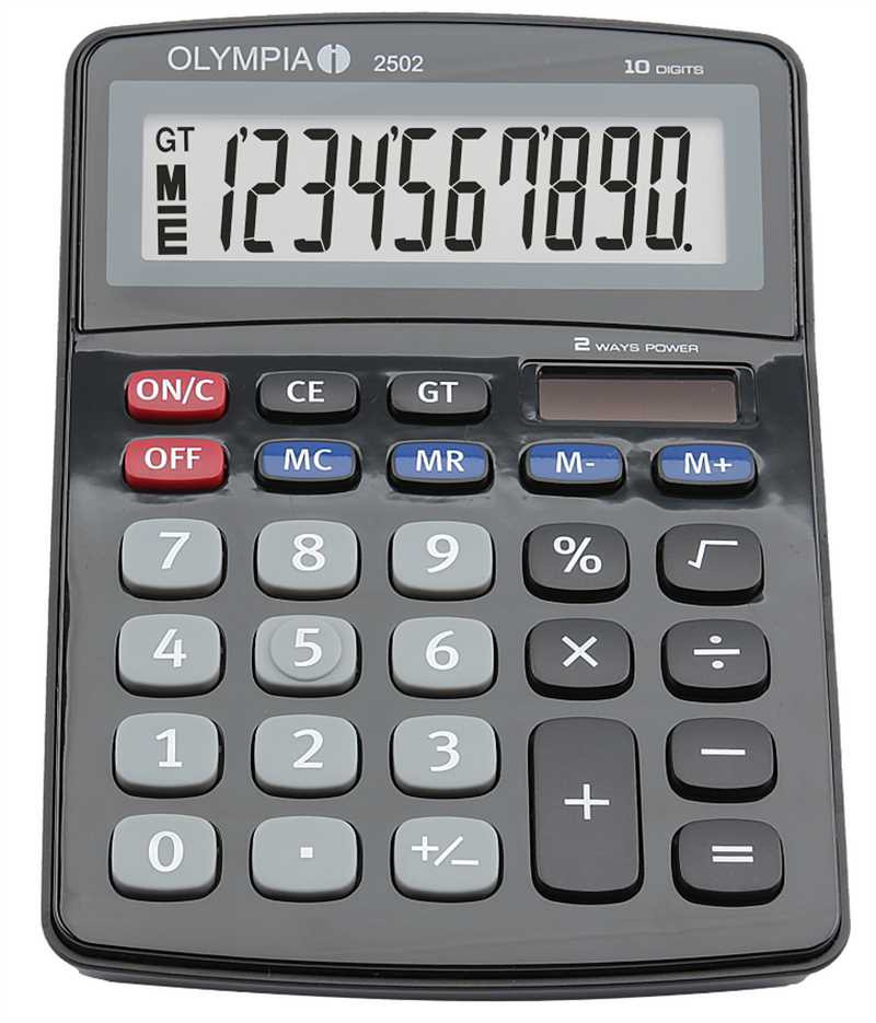 Kalkulator olympia 10-mestni 2502 105x144x27mm