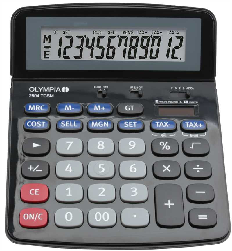 Kalkulator namizni olympia 12-mestni 2504 nastavljiv ekran 160x200x18
