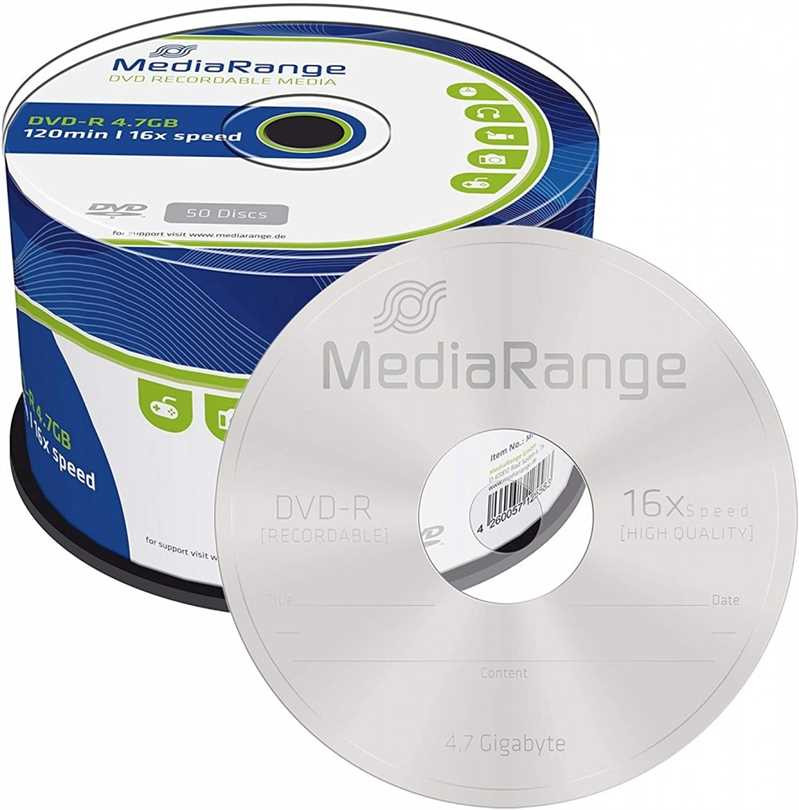 Dvd-r mediarange 4,7gb 1/50 tortica