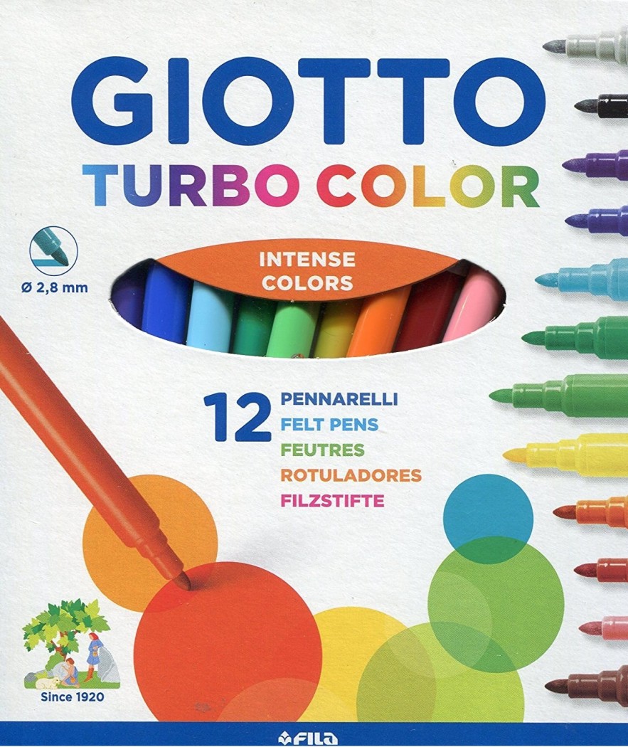 Flomaster šolski giotto 1/12 turbo color