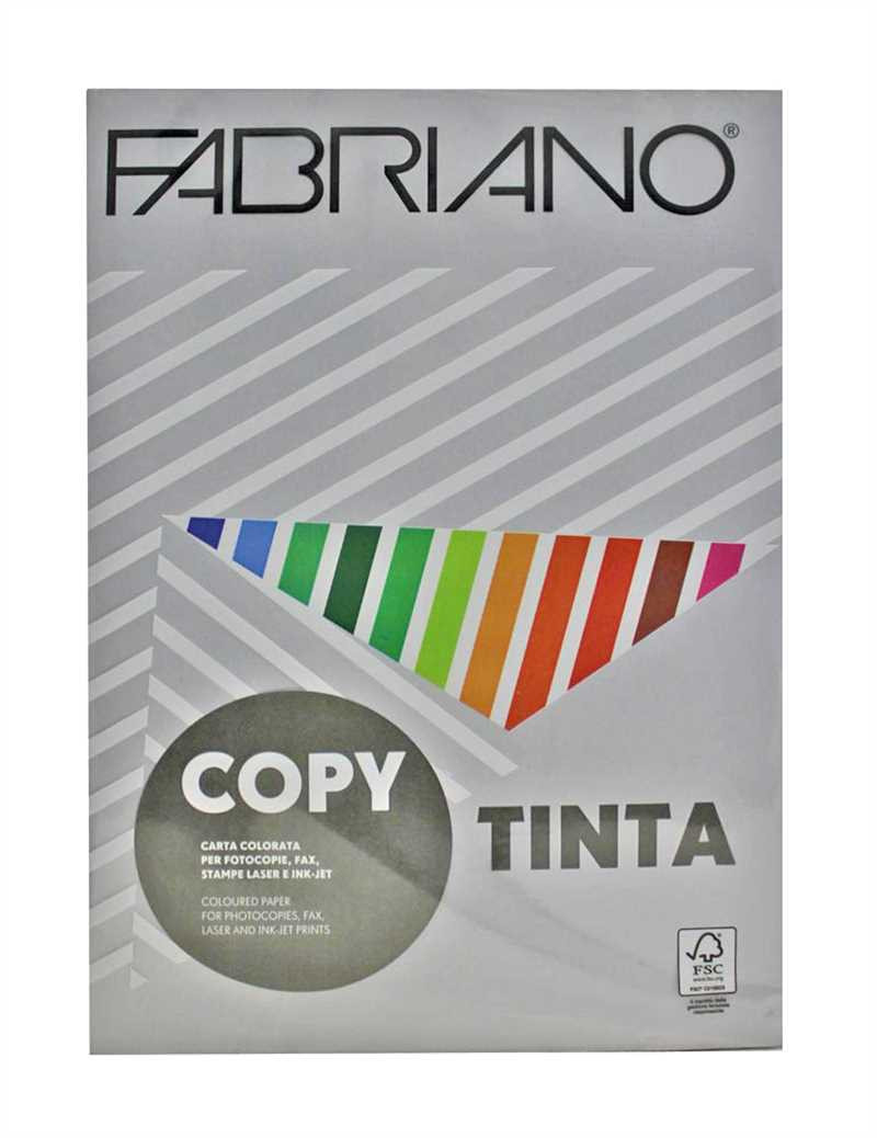Papir barvni a4 fabriano pastelne barve 80gr SIVA - GRIGIO