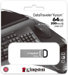 USB KLJUČ KINGSTON 64GB DT KYSON, 3.2 GEN1, 200MB/S, KOVINSKI, BREZ POKROVČKA